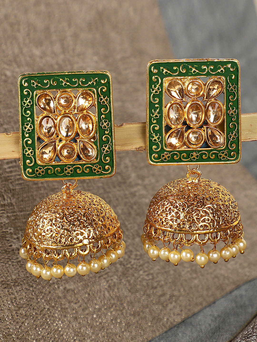 Dome shaped jhumkas clearance