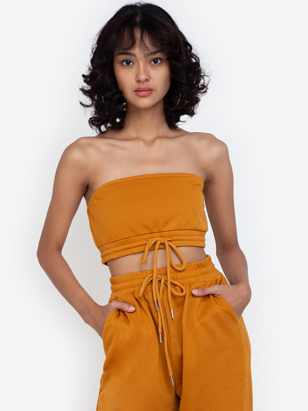 Buy ZALORA BASICS Yellow Tube Top Tops for Women 16383304 Myntra