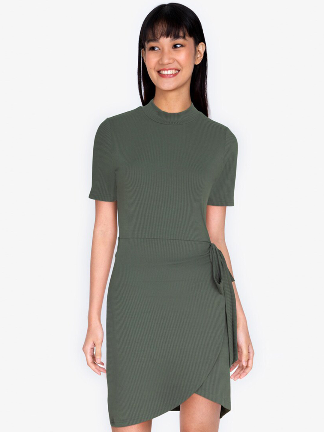 Buy ZALORA BASICS Green T Shirt Dress Dresses for Women 16385406 Myntra