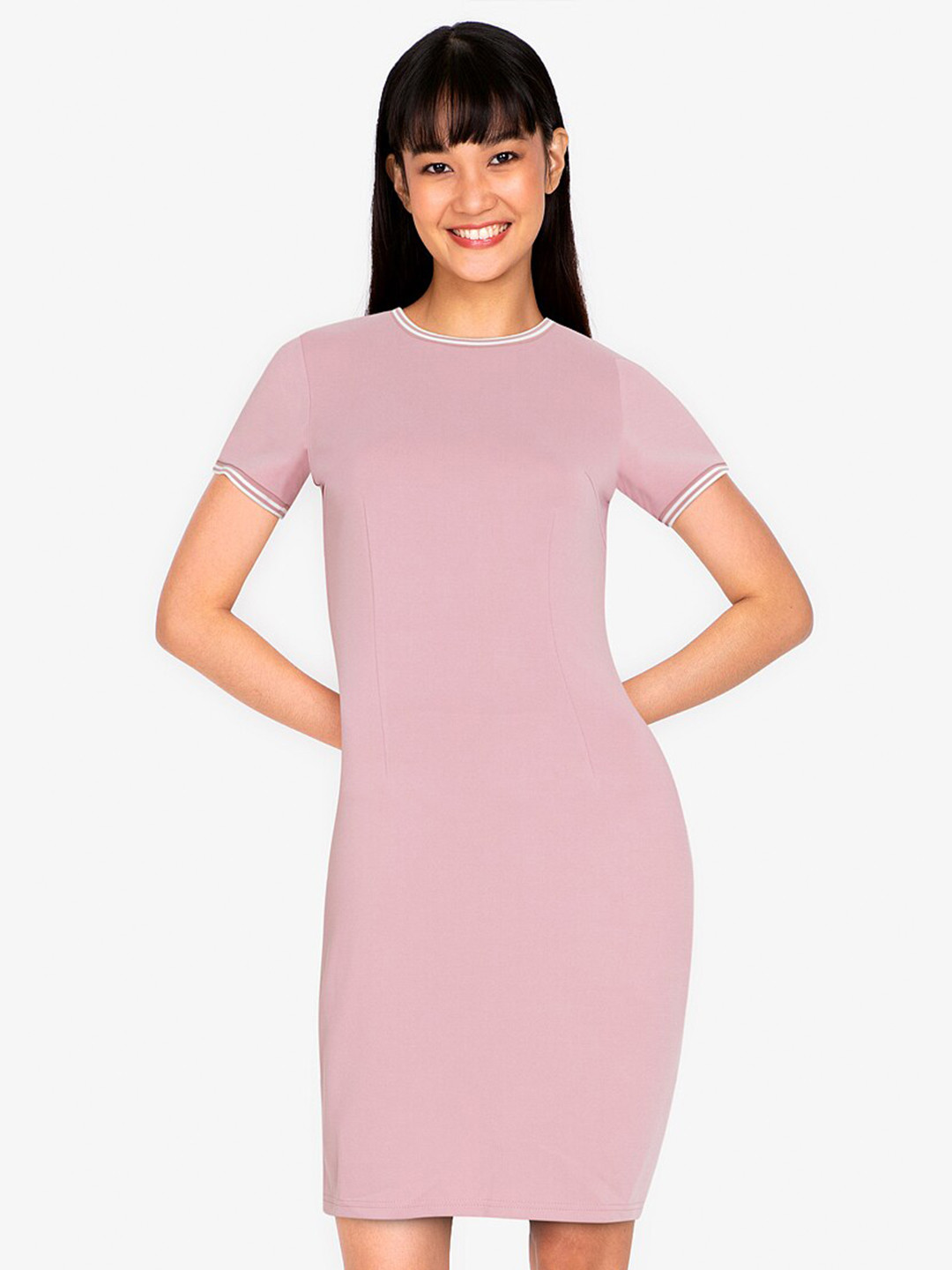 Buy ZALORA BASICS Pink Bodycon Dress Dresses for Women 16386106 Myntra