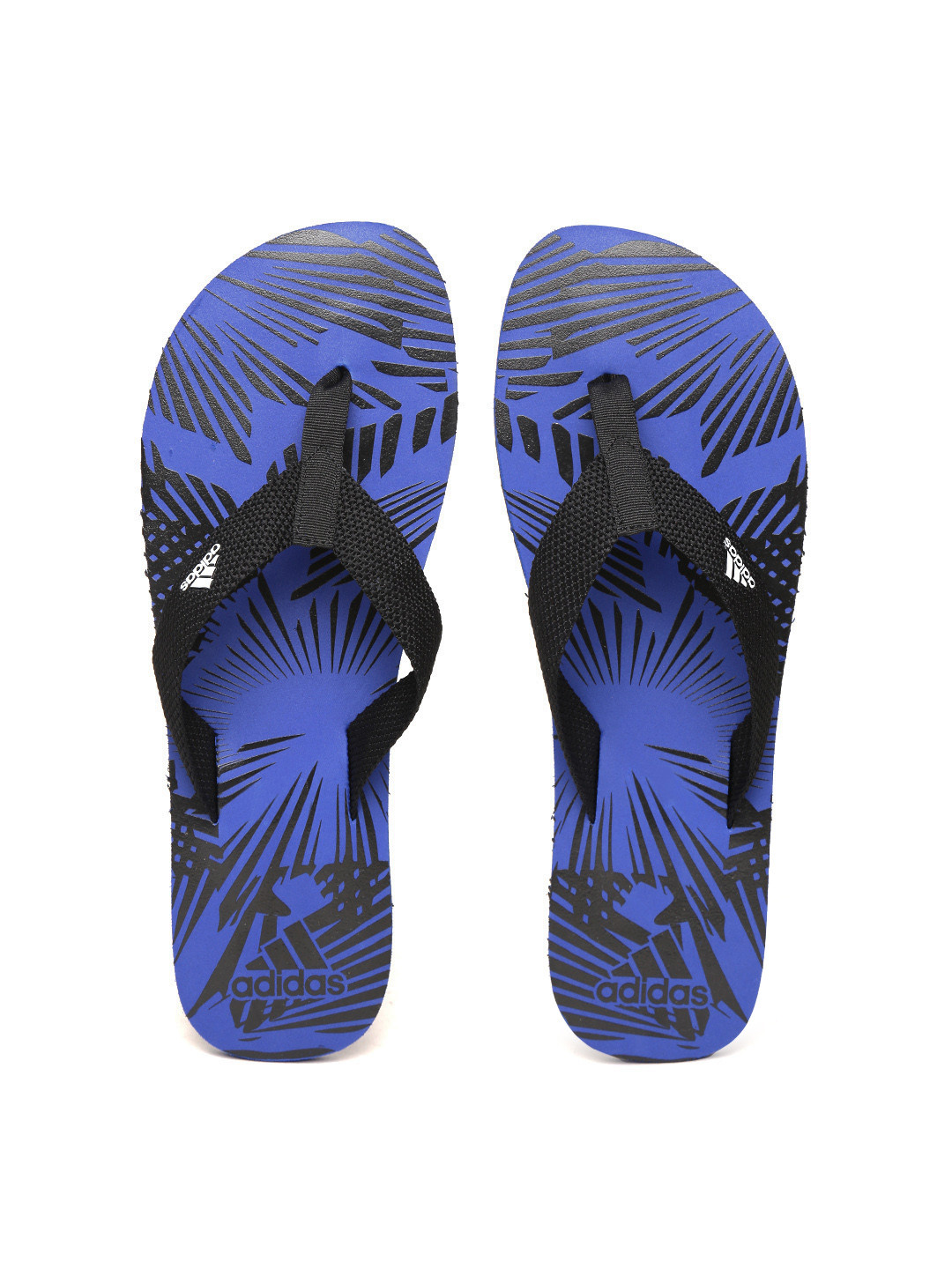 Buy ADIDAS Men Black & Blue Printed ARIL ATTACK Flip Flops - Flip Flops for Men 1639607 | Myntra