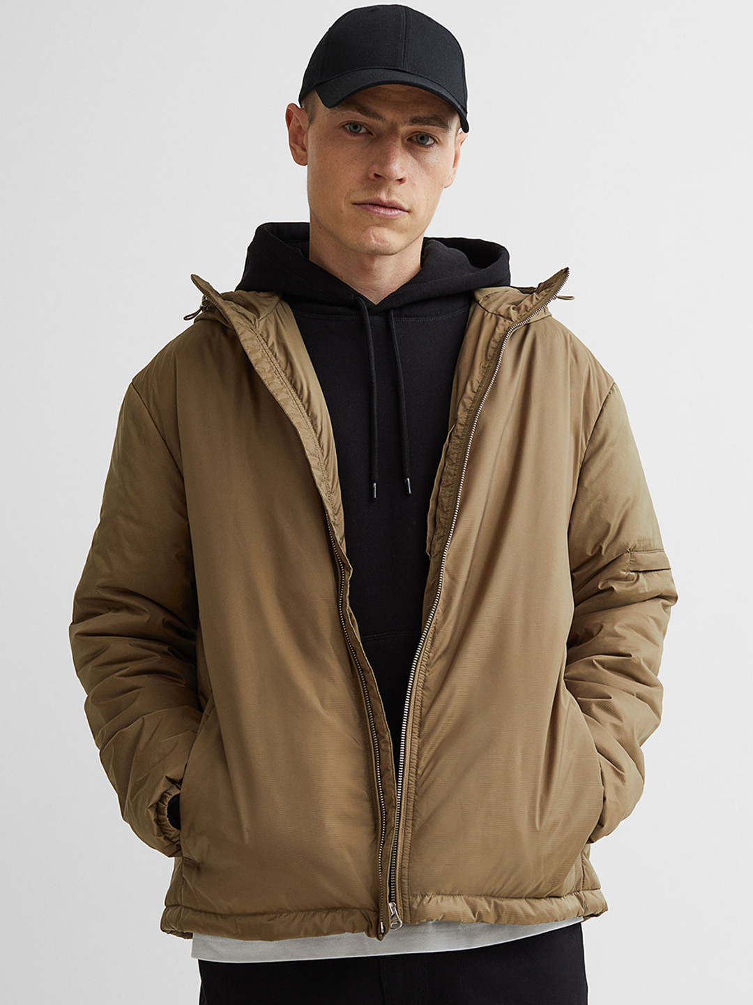 Buy H&M Men Green Padded Windbreaker Jackets for Men 16396536 Myntra