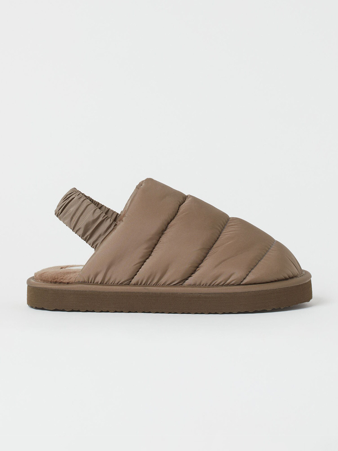 Buy H&M Women Beige Quilted Slippers Flip Flops for Women 16396648