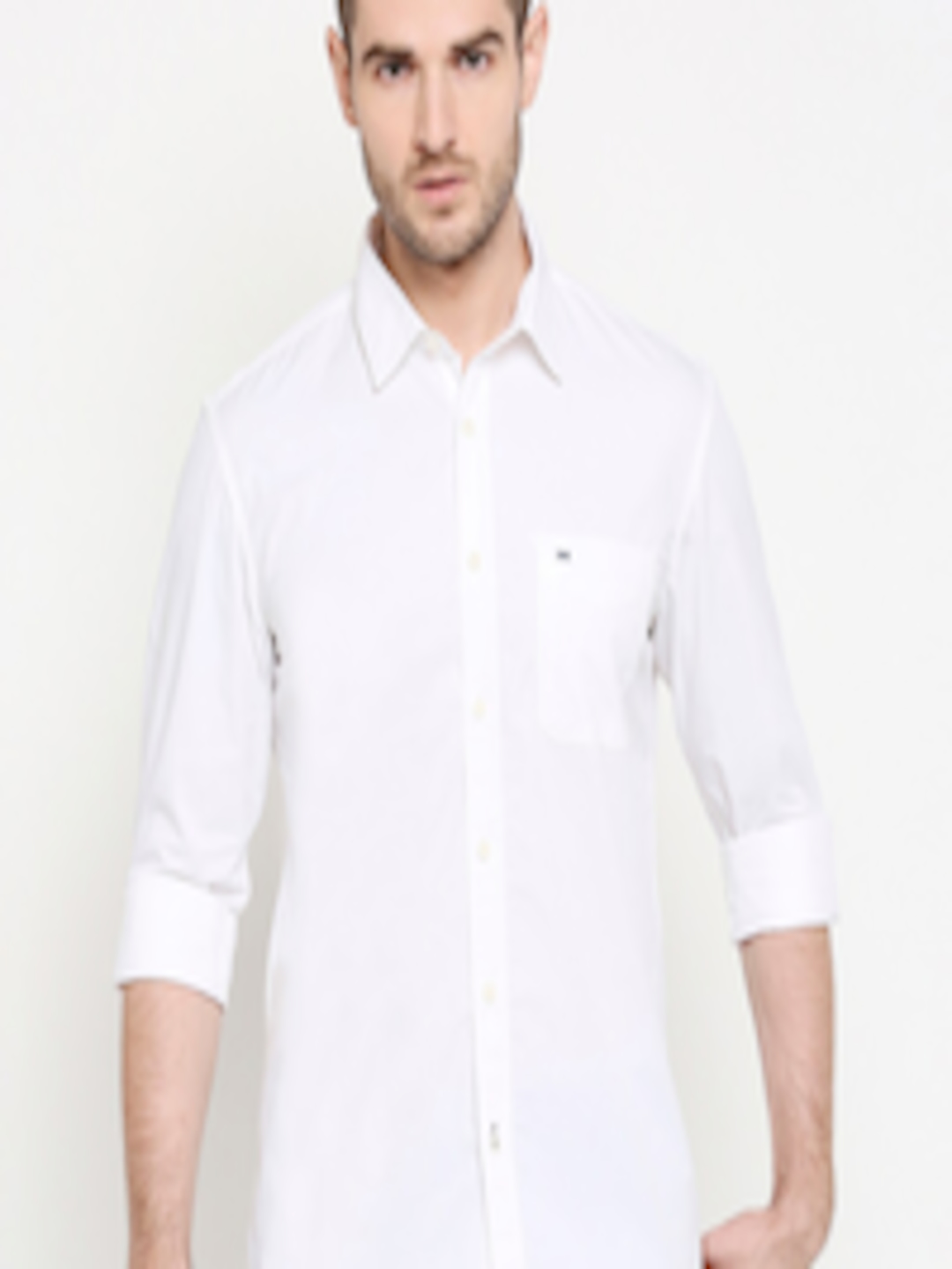 Buy Basics Men White Slim Fit Casual Shirt - Shirts for Men 16403506 ...