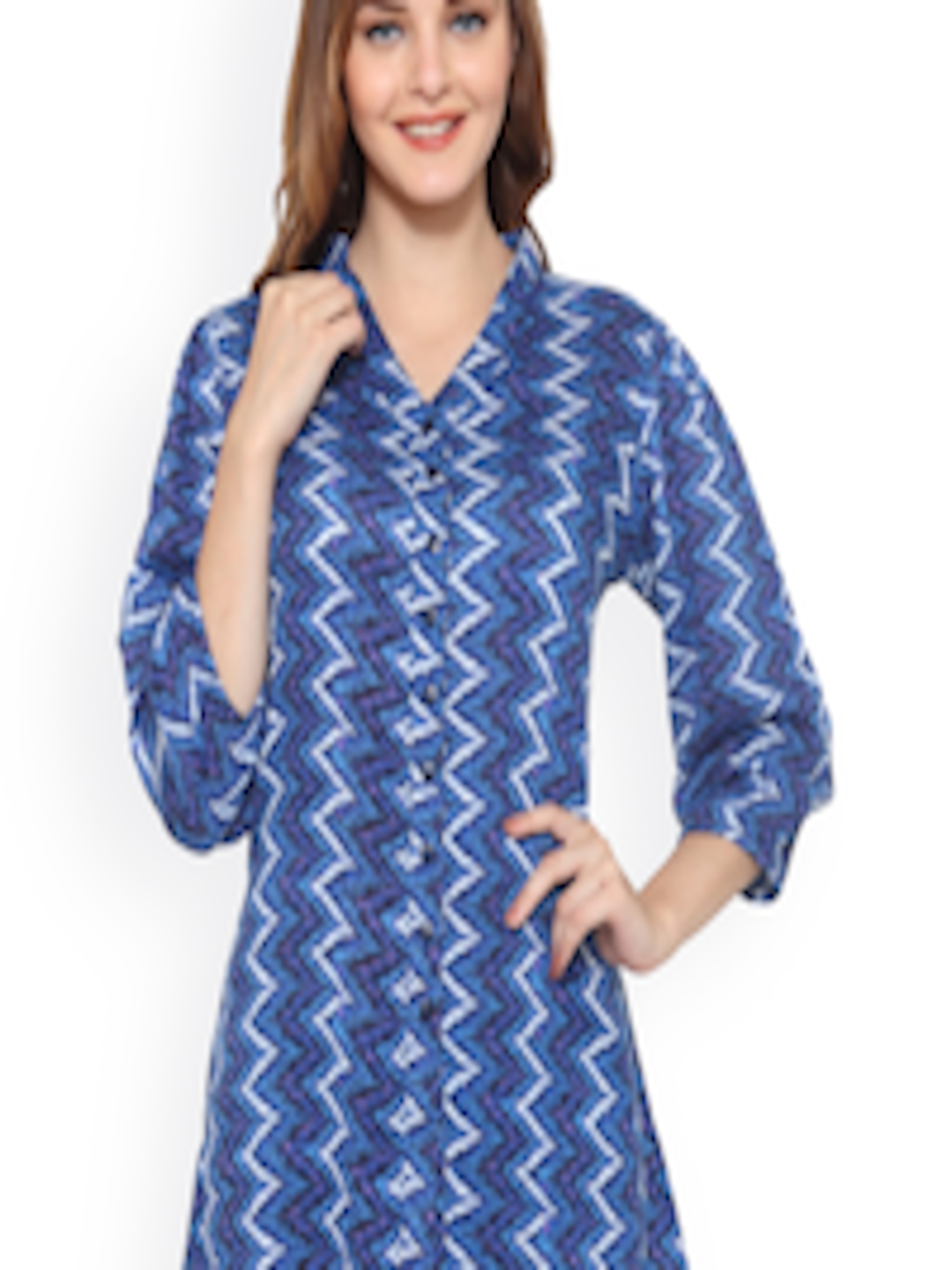 Buy Ayaany Blue Printed Tunic - Tunics for Women 1640436 | Myntra