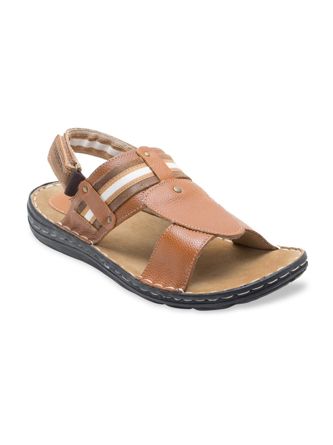 Buy Red Tape Men Tan Brown Leather Sandals Sandals for Men 1640690 Myntra