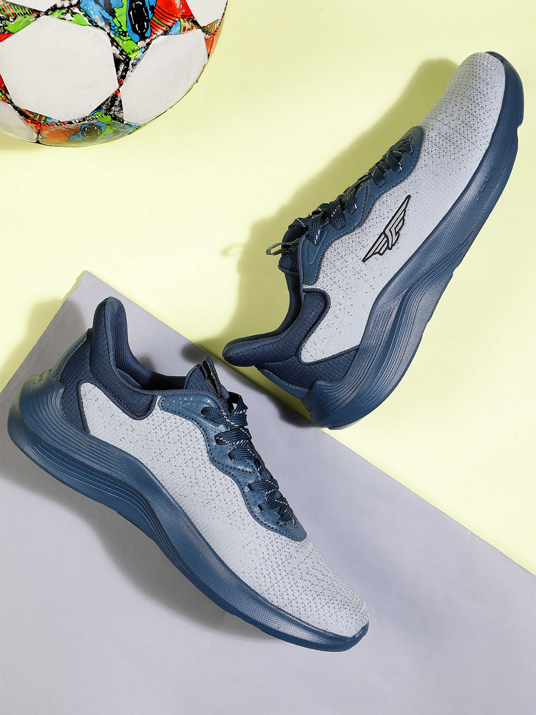 Buy Red Tape Men Grey & Navy Blue Memory Foam Walking Shoes Sports