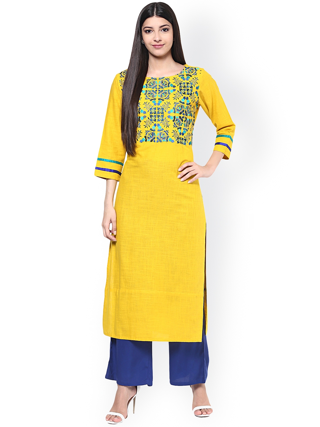 myntra kurti palazzo sale