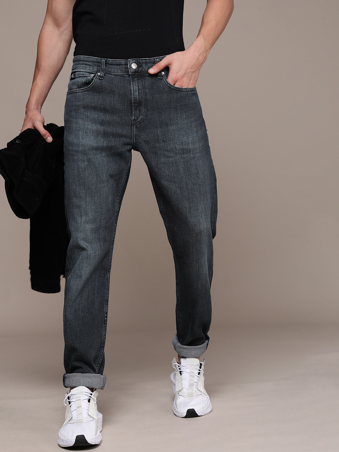 Buy Calvin Klein Jeans Men Blue SlimTapered Fit Light Fade Stretchable