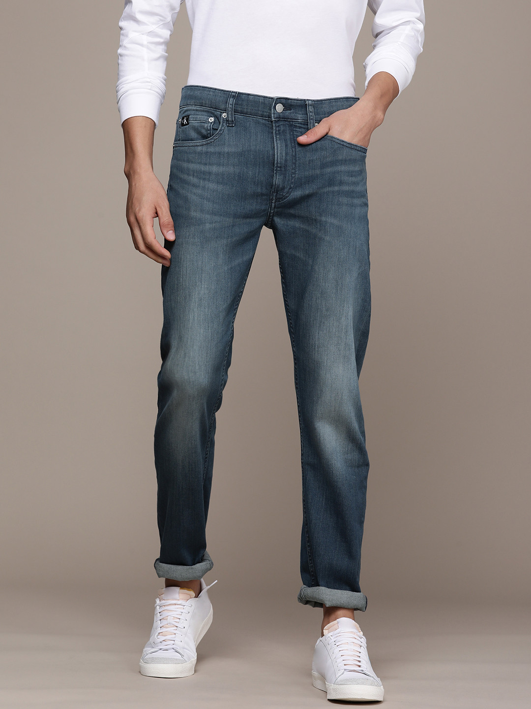 Calvin Klein Azzurro Cotton Men Jeans
