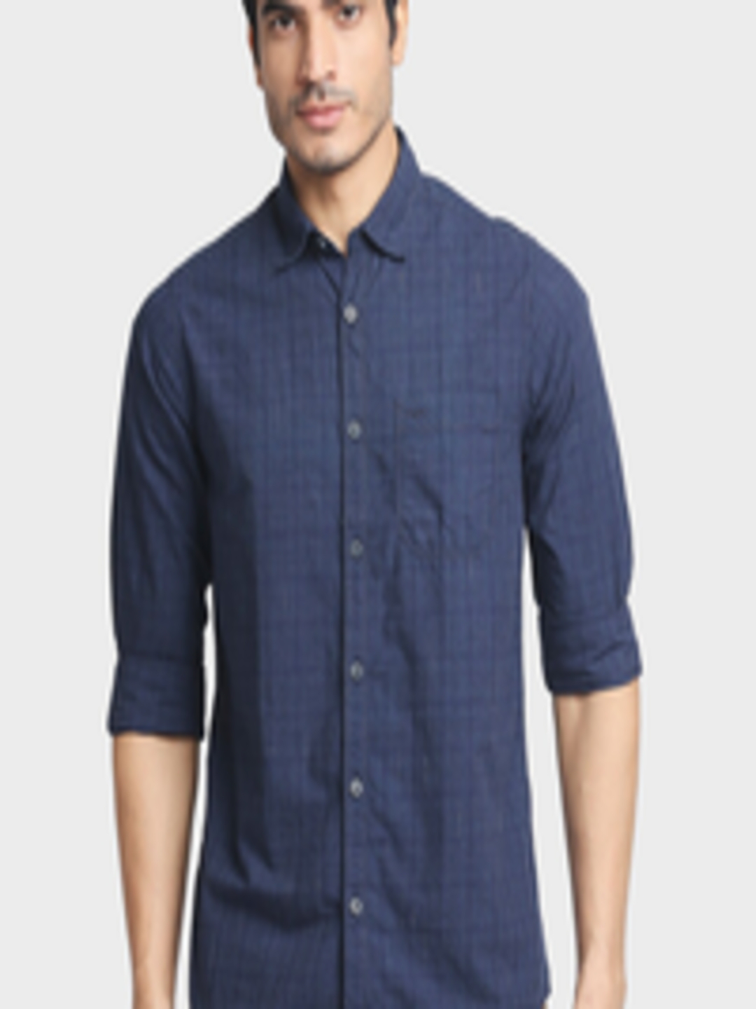 Buy ColorPlus Men Blue Checked Casual Shirt - Shirts for Men 16409568 ...