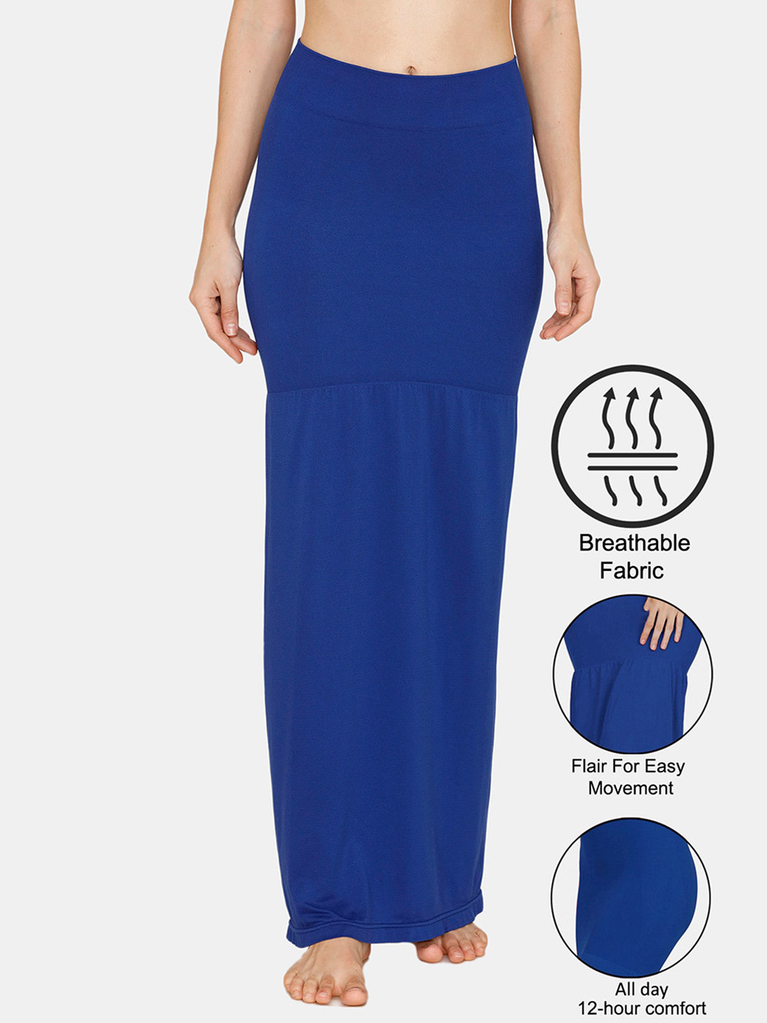 Buy Zivame Women Blue Solid Saree Shapewear Shapewear for Women