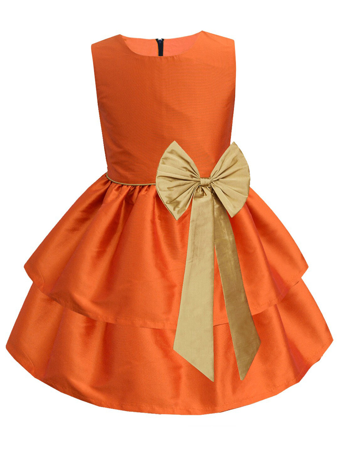 Buy A T U N Orange Dress Dresses for Girls 16424186 Myntra