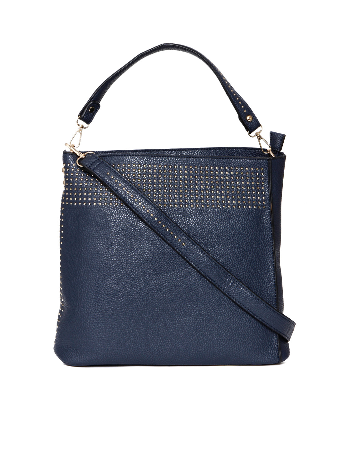 Buy DressBerry Navy Shoulder Bag With Metallic Studs Handbags for