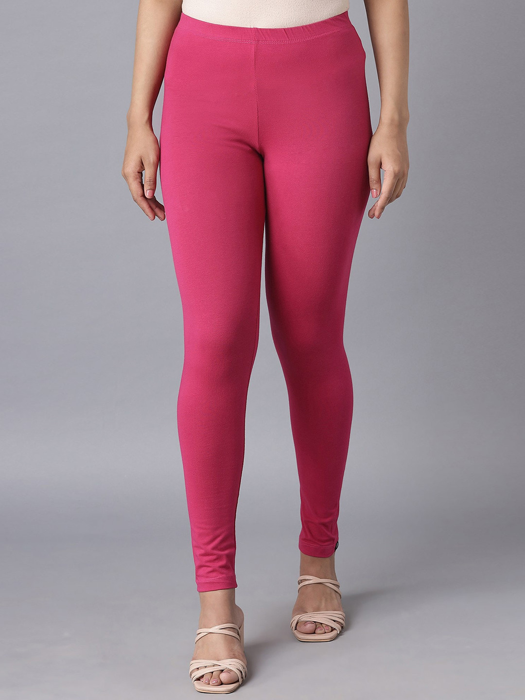 Buy Elleven Woman Pink Cotton Lycra Tights Tights for Women 16426768