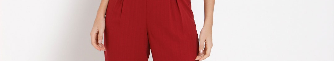 Buy Vero Moda Red Basic Jumpsuit With Ruffles - Jumpsuit for Women ...