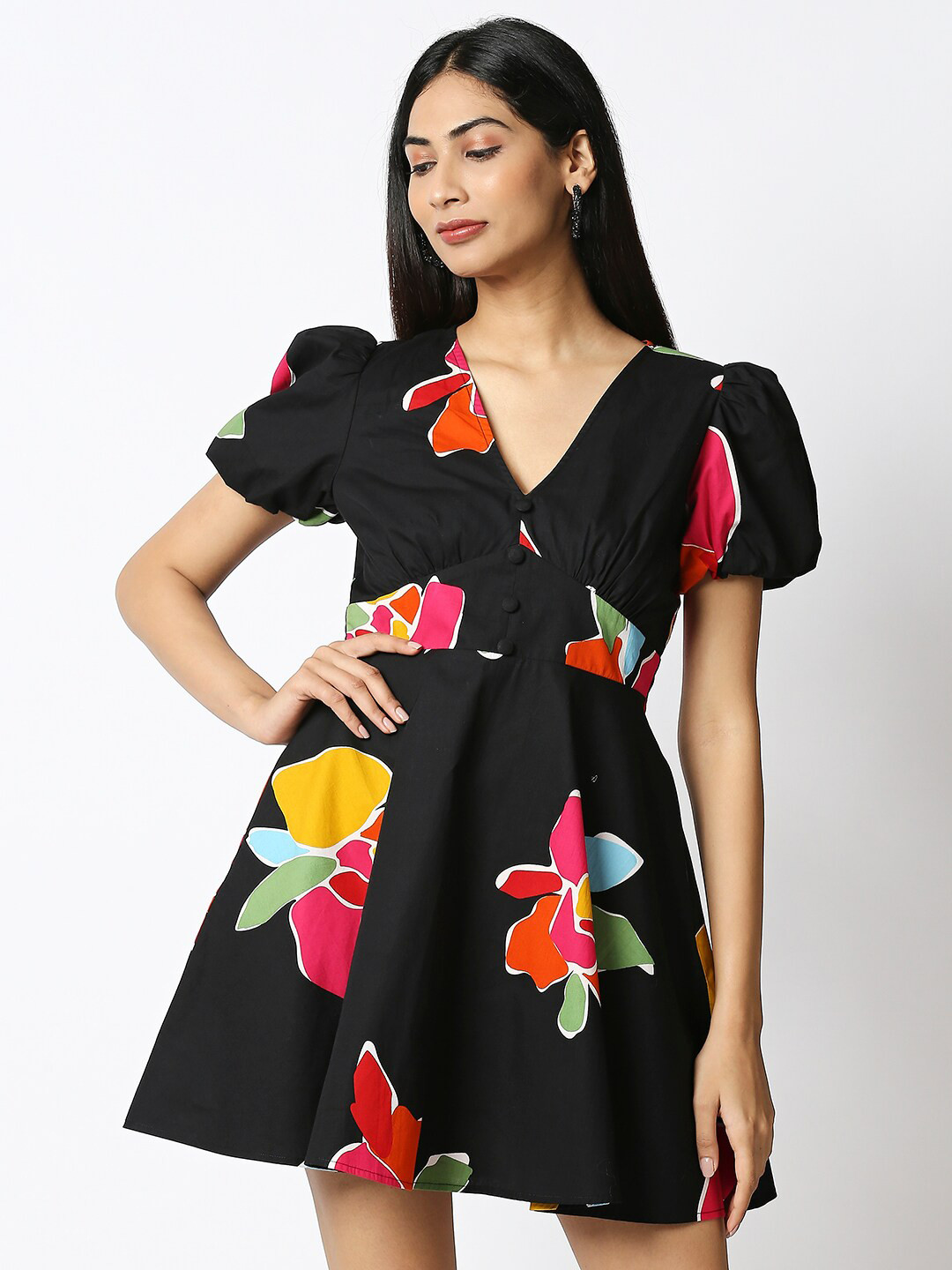 Buy 20Dresses Black Floral Mini Dress Dresses for Women 16430572 Myntra
