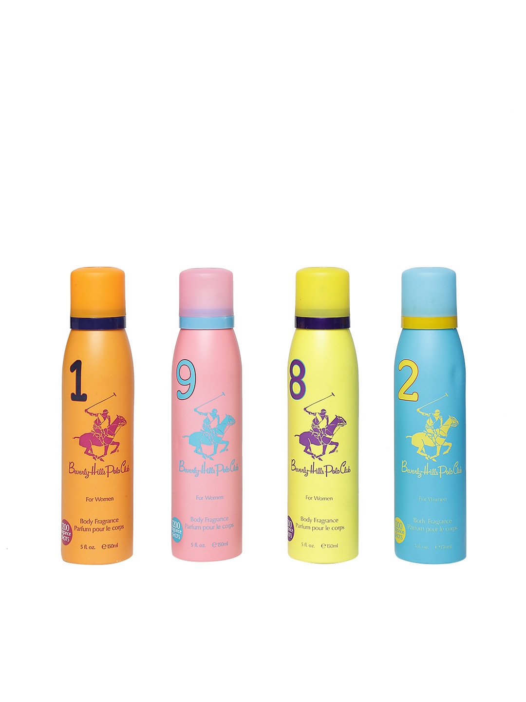 Buy Beverly Hills Polo Club Set Of 4 Deodorant Body Sprays - Deodorant for Women 1643772 | Myntra
