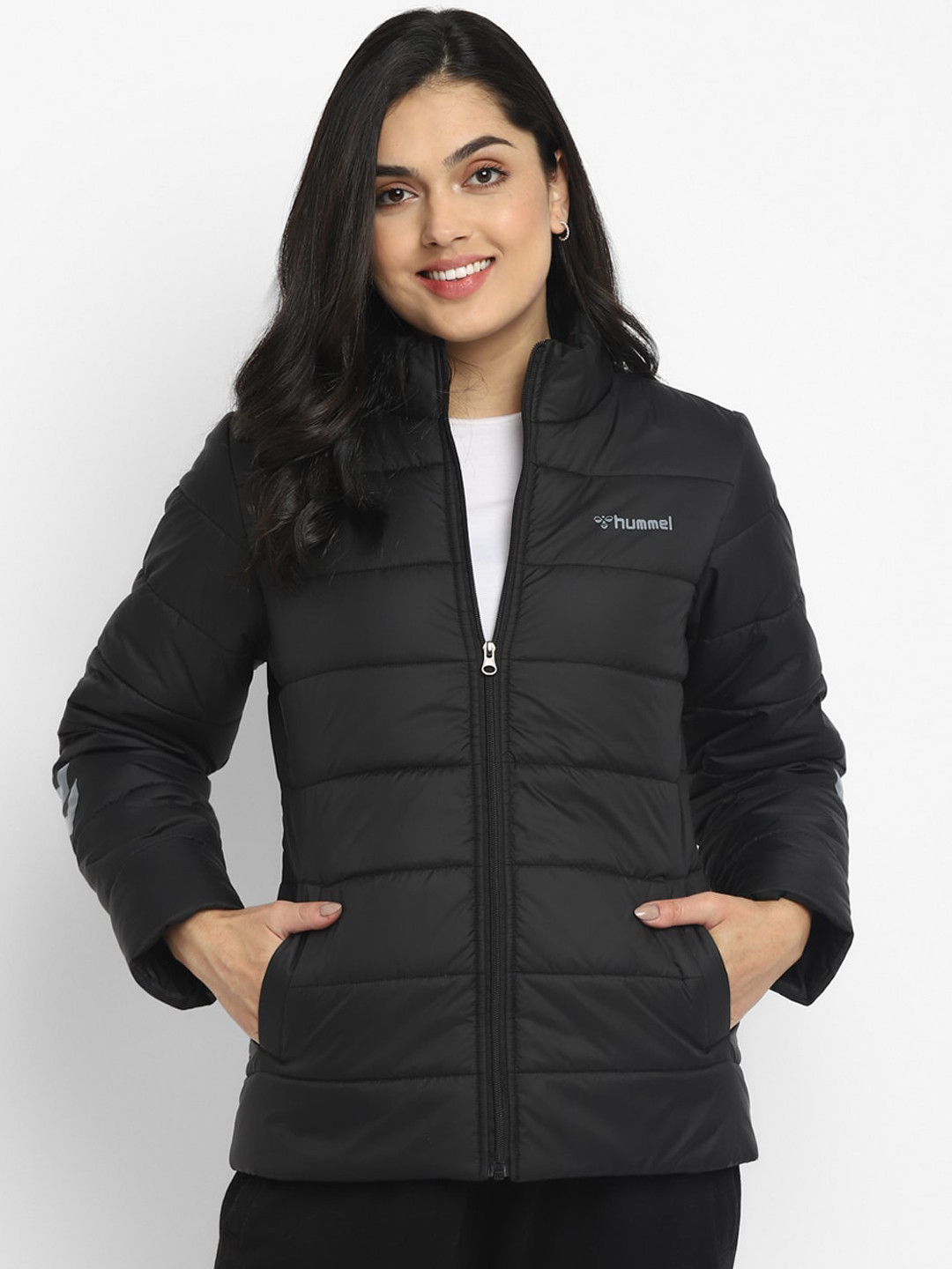 Buy Hummel Women Black Lightweight Puffer Jacket Jackets for Women