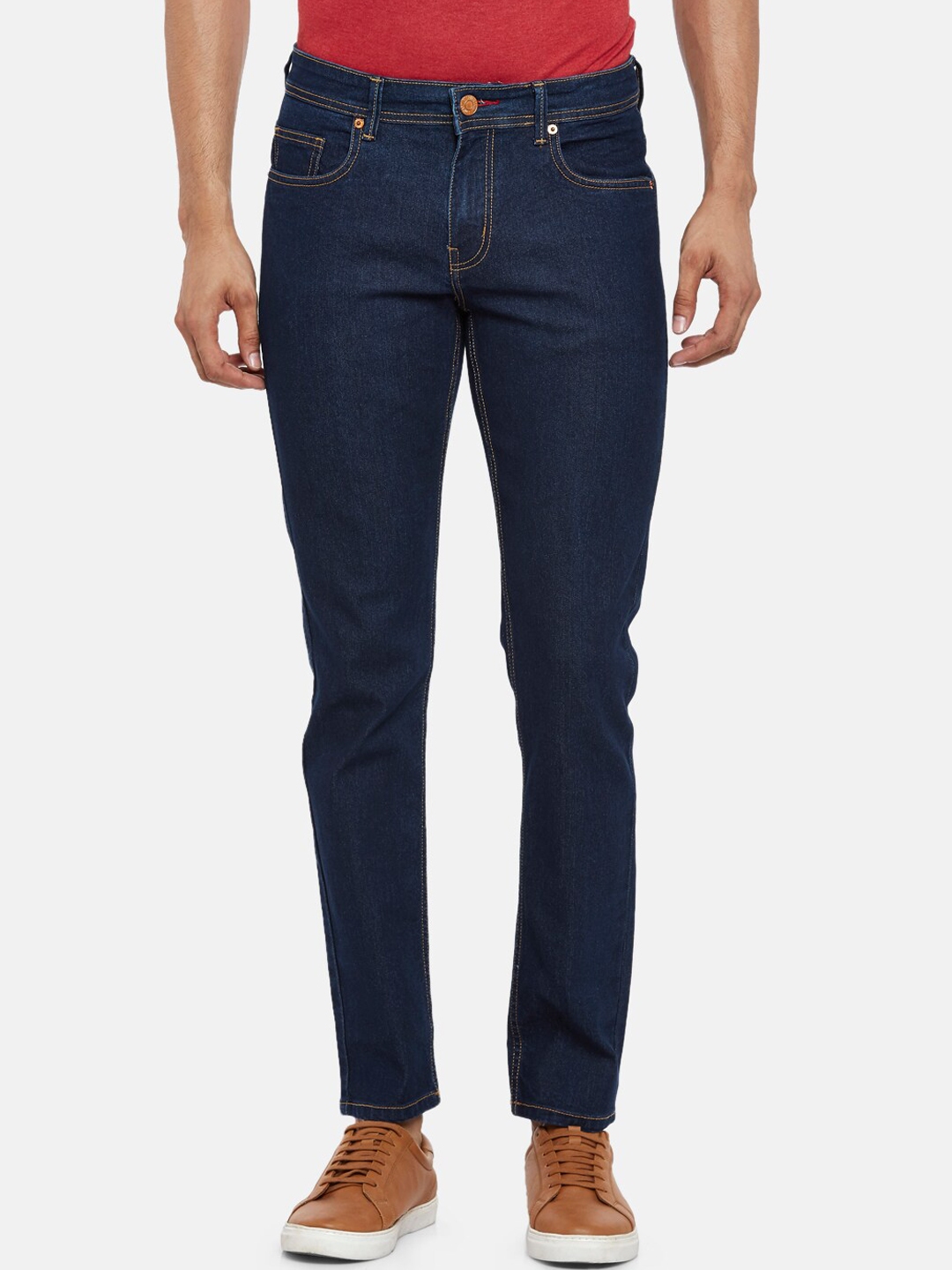 Buy People Men Blue Slim Fit Low Rise Stretchable Jeans - Jeans for Men ...
