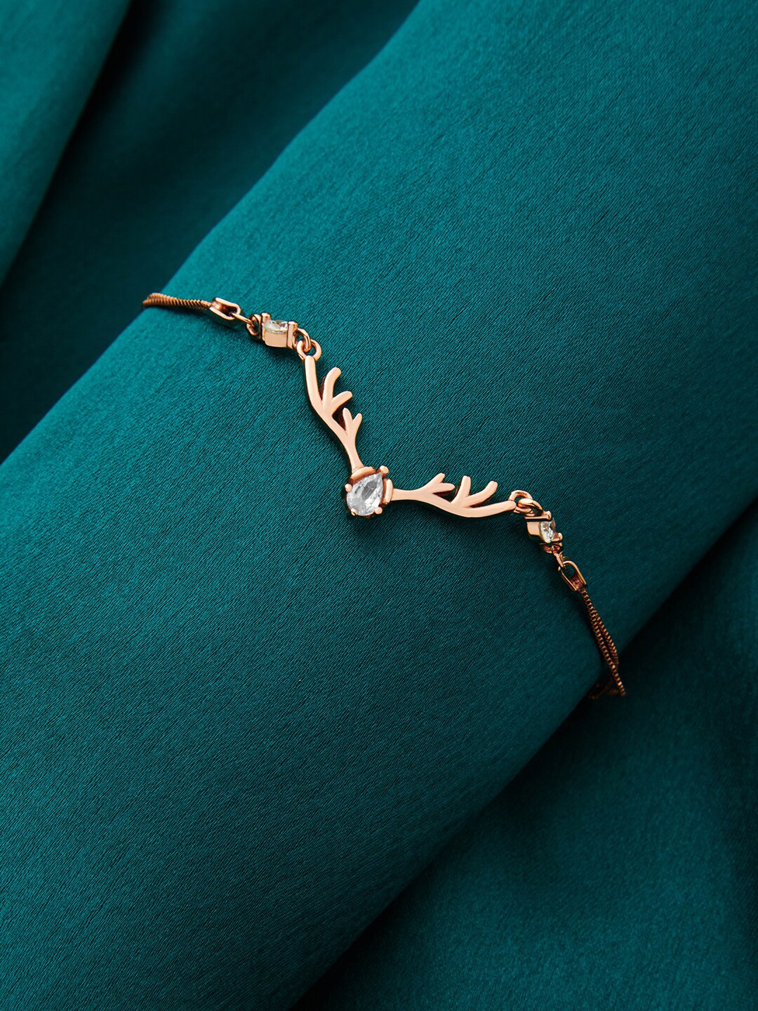Buy GIVA 925 Silver Rose Gold Deer Bracelet - Bracelet for Women ...