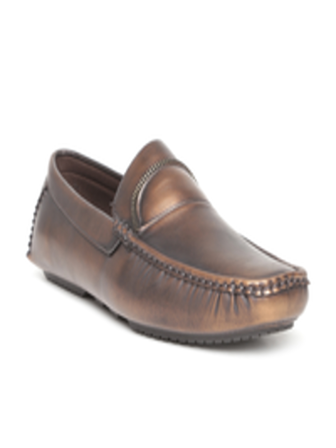 Buy ID Men Bronze Toned Solid Regular Loafers - Casual Shoes for Men ...