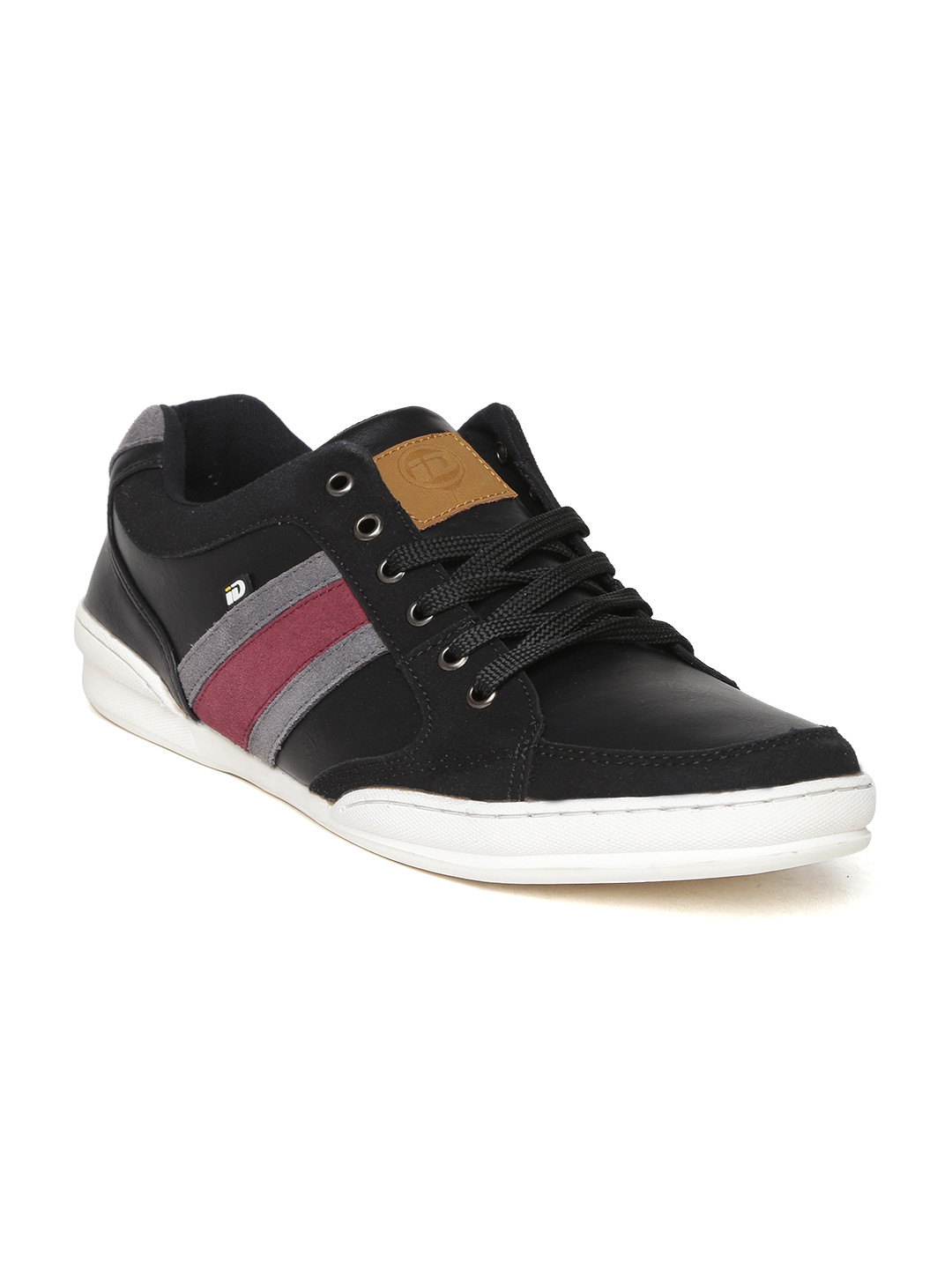 Buy ID Men Black Solid Sneakers Casual Shoes for Men 1644627 Myntra