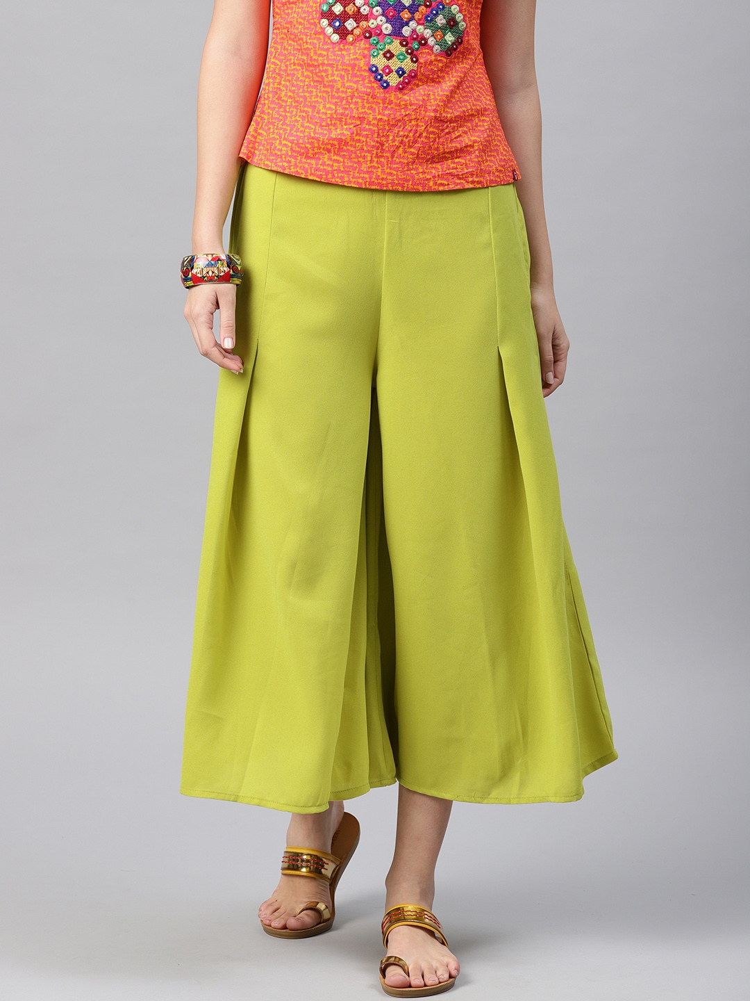 lime green palazzo pants