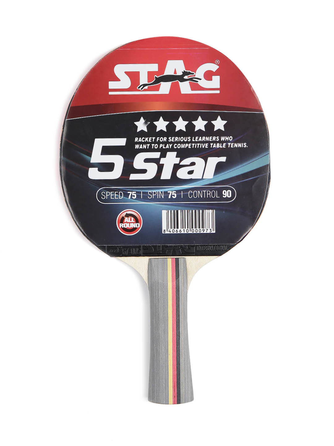 Buy Stag Unisex Black 5 Star Intermediate Table Tennis Racquet Table