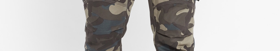 Buy SAPPER Men Multicoloured Camouflage Printed Slim Fit Easy Wash ...