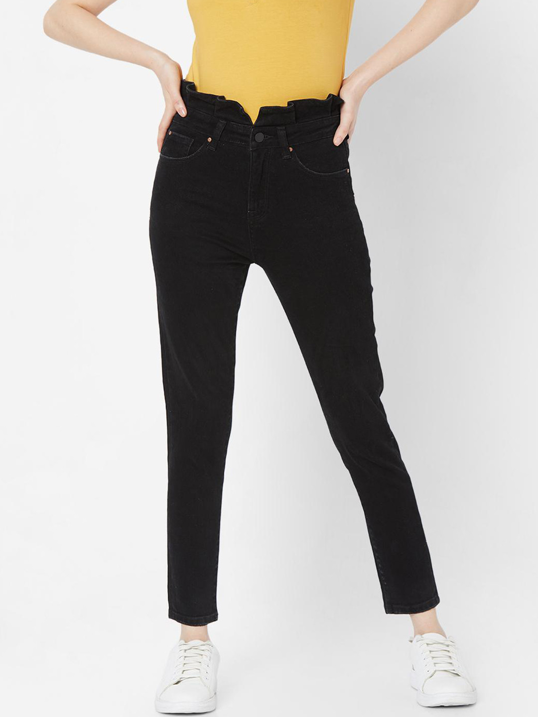 Buy SPYKAR Women Black Skinny Fit High Rise Stretchable Jeans Jeans