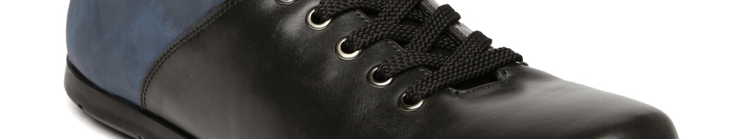 Buy Knotty Derby Men Black & Navy Colourblocked High Top Sneakers ...