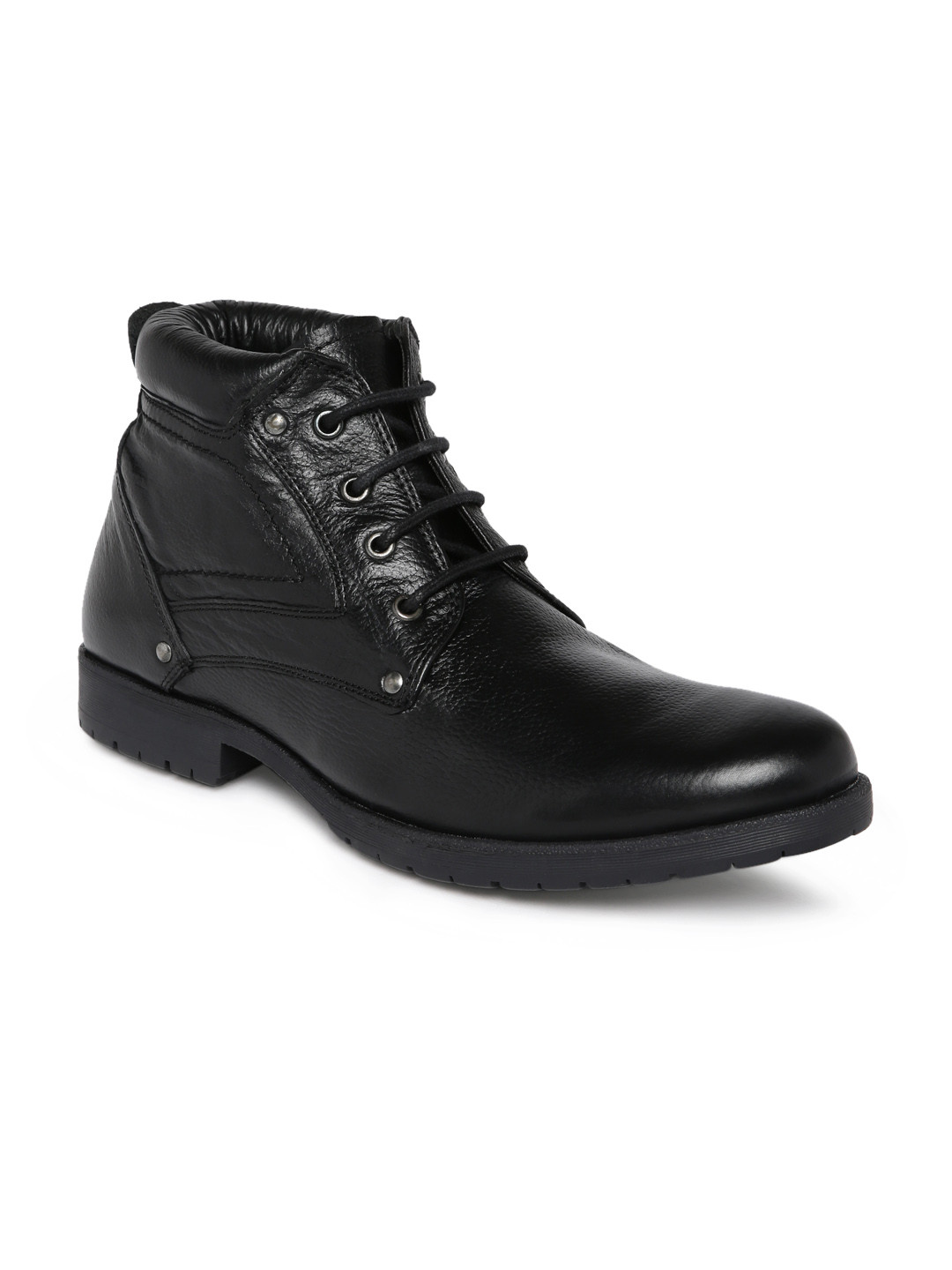 Buy Knotty Derby Men Black High Top Boots Boots for Men 1646312 Myntra