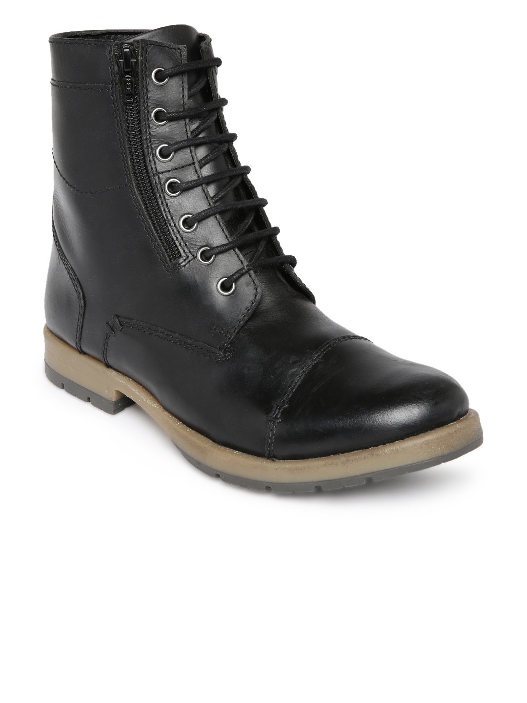 Buy Knotty Derby Men Black High Top Boots Boots for Men 1646363 Myntra