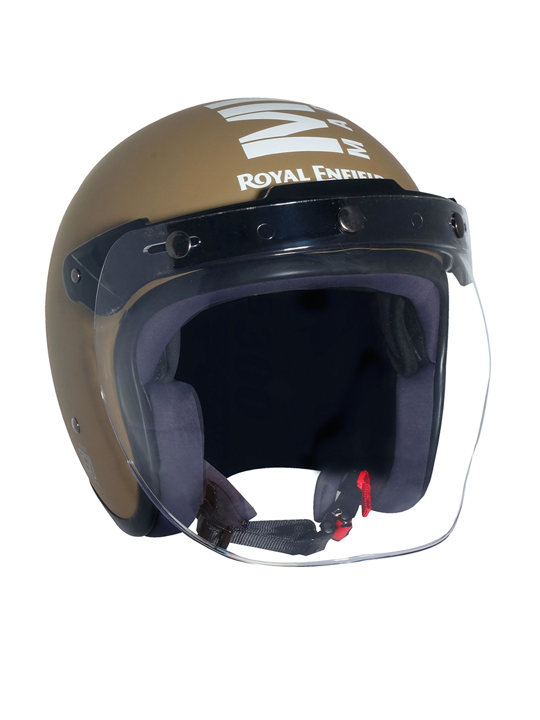 Buy Royal Enfield Brown Printed Open Face Helmet - Helmets for Unisex ...