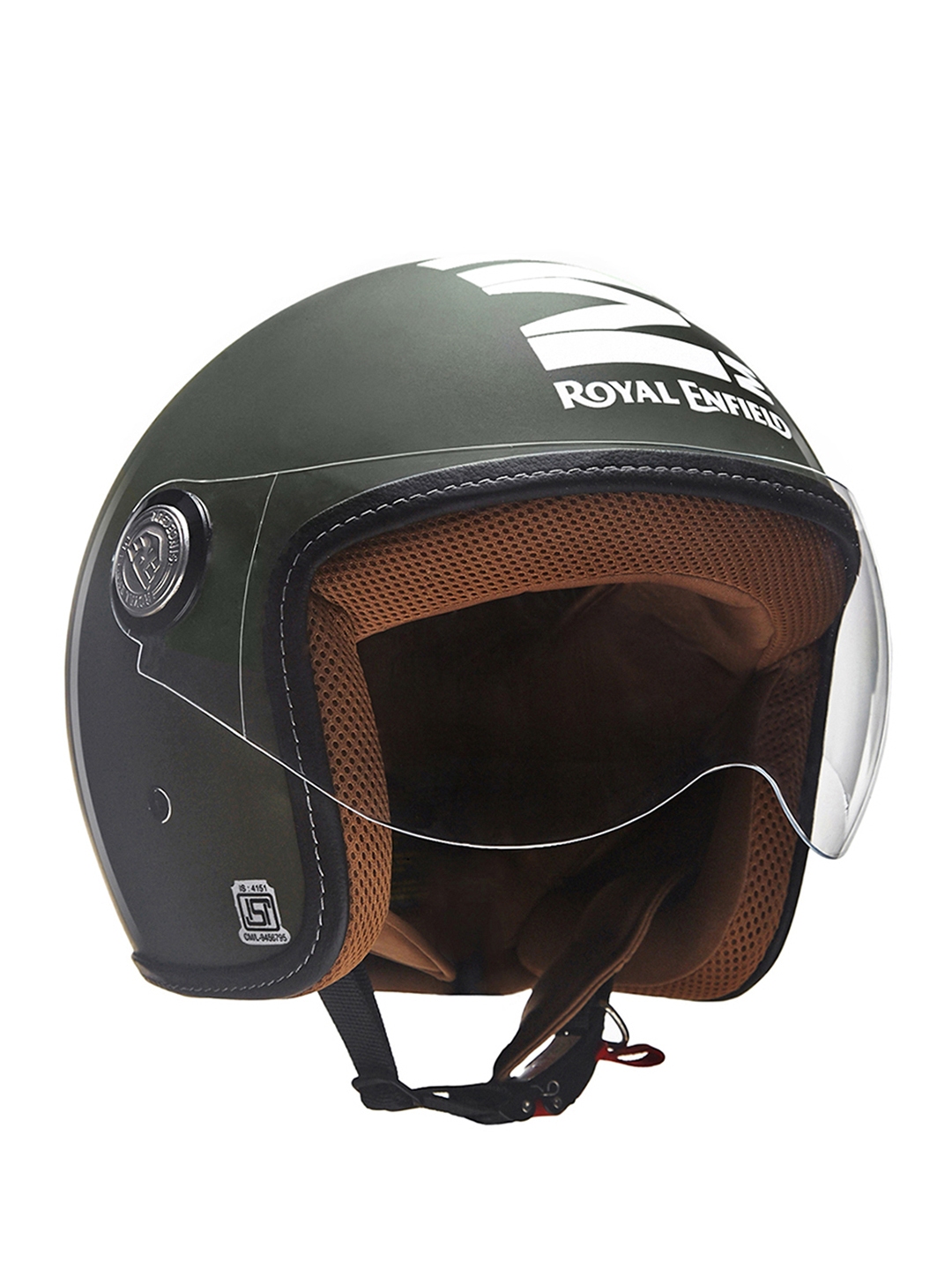 Buy Royal Enfield Green Printed Open Face Helmet - Helmets for Unisex ...
