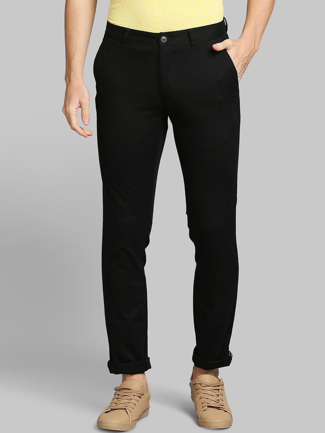 Buy Parx Men Black Trousers - Trousers for Men 16469736 | Myntra