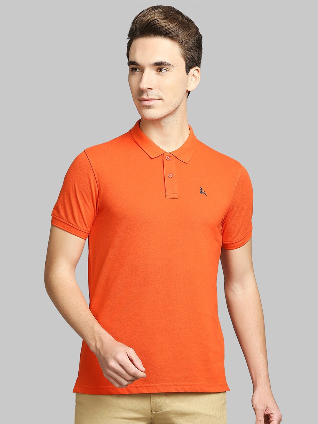 Buy Parx Men Orange Polo Collar T Shirt Tshirts For Men 16469780 Myntra 