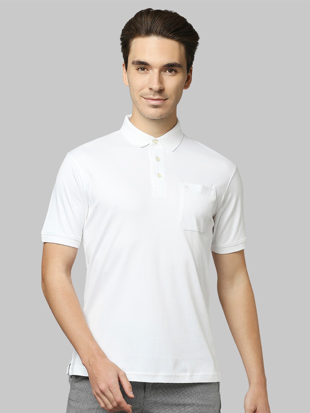 Buy Raymond Men White Polo Collar Pockets T Shirt - Tshirts for Men ...