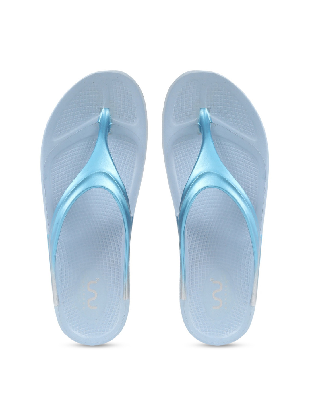 Buy Doubleu Women Blue Rubber Thong Flip Flops Flip Flops for Women