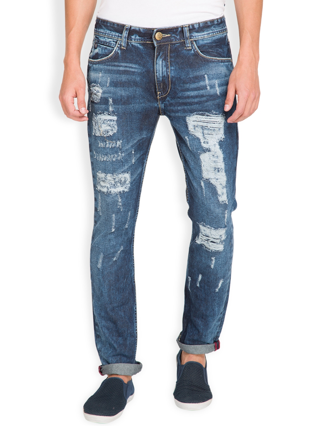 highly distressed jeans
