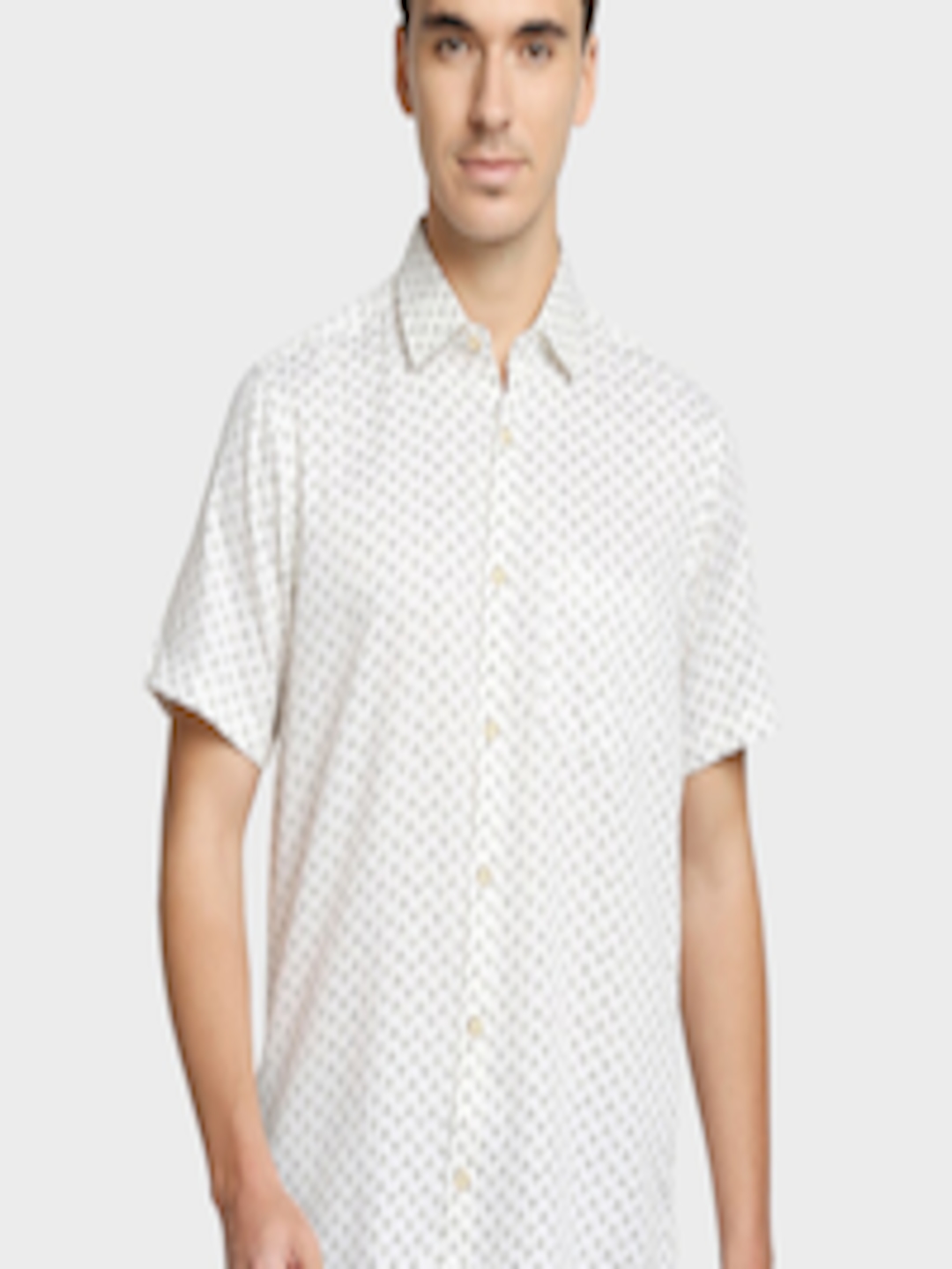 Buy ColorPlus Men White Printed Casual Shirt - Shirts for Men 16476312 ...