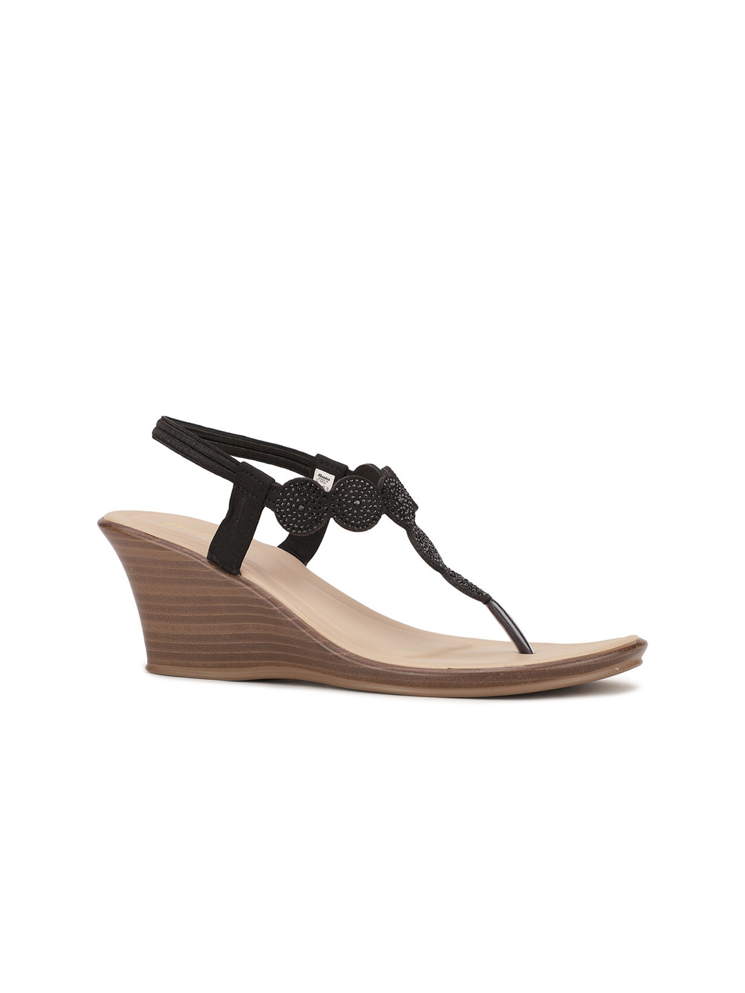 Buy Bata Black Wedge Sandals Heels for Women 16477772 Myntra