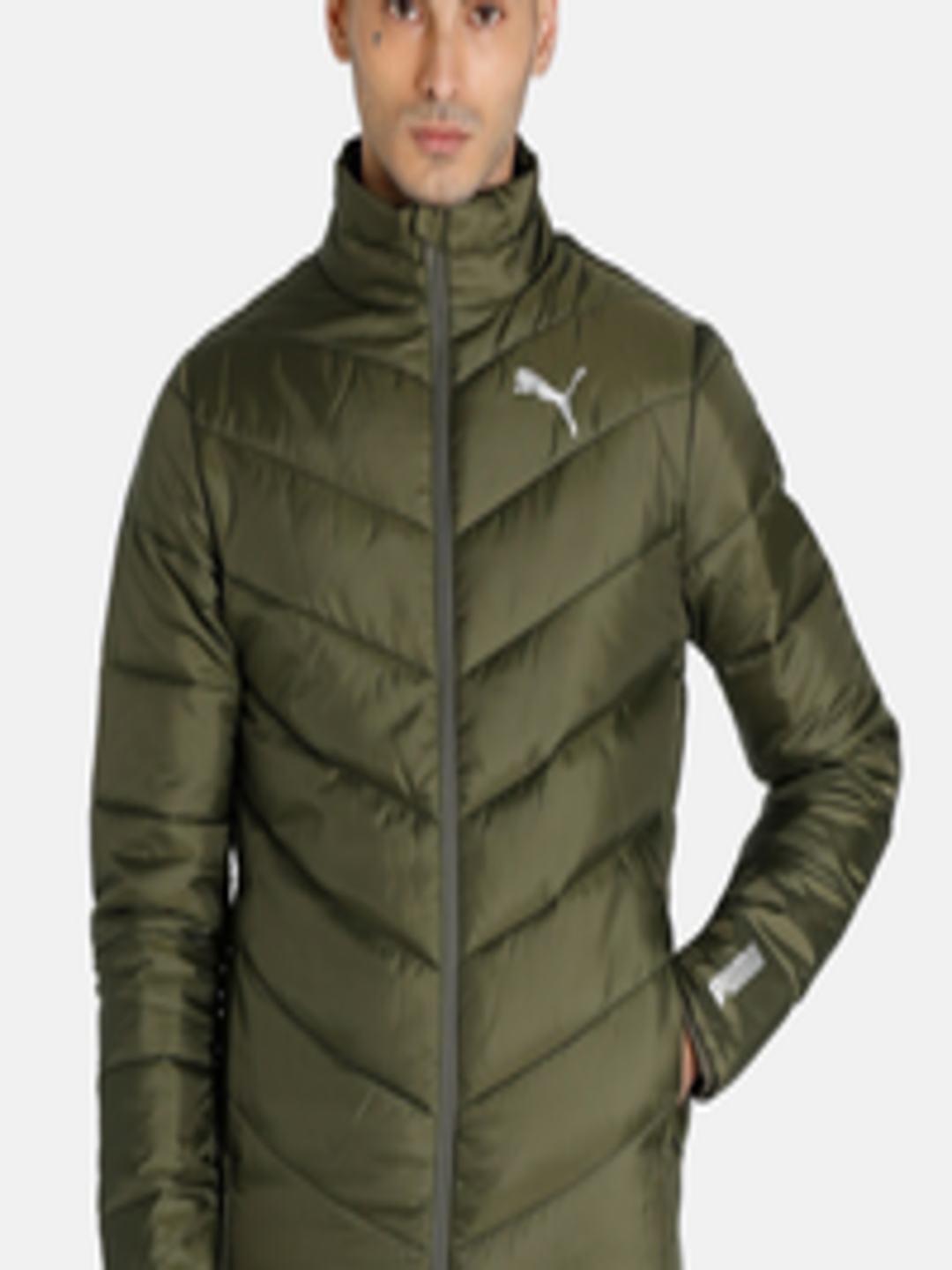 Buy Puma Men Green WarmCELL Lightweight Slim Fit Padded Jacket - Jackets for Men 16478526 | Myntra