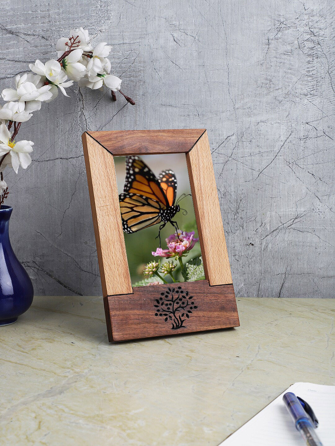 Buy VarEesha Brown Solid Wooden Table Photo Frame Photo Frames for