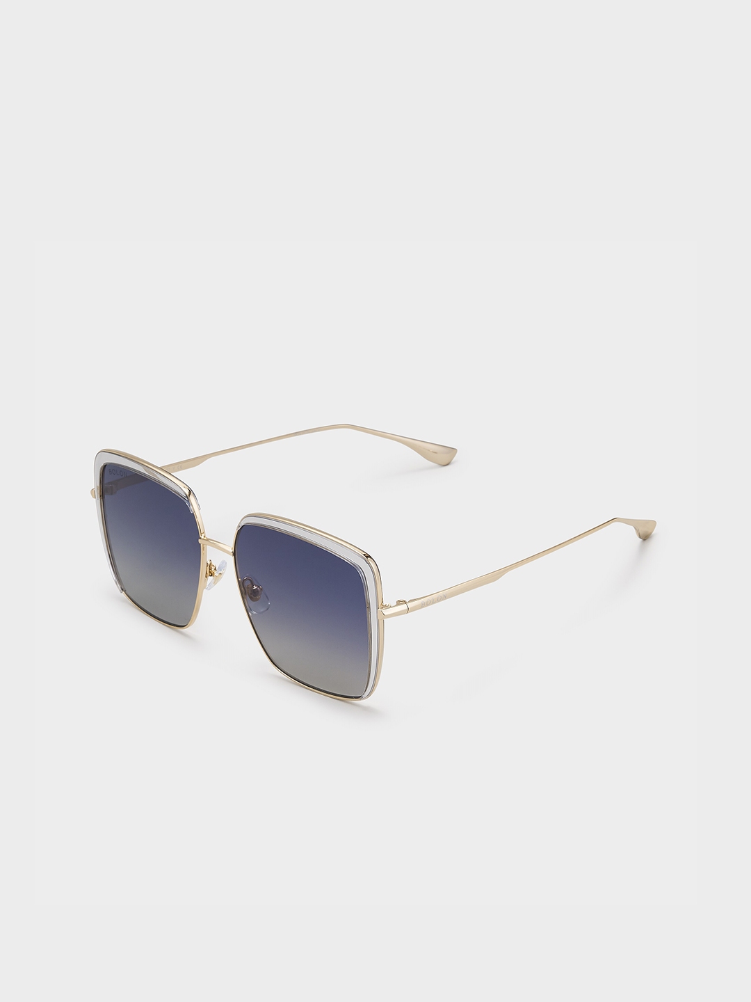 Buy BOLON EYEWEAR Men Grey Lens & Gold Toned Square Sunglasses With ...
