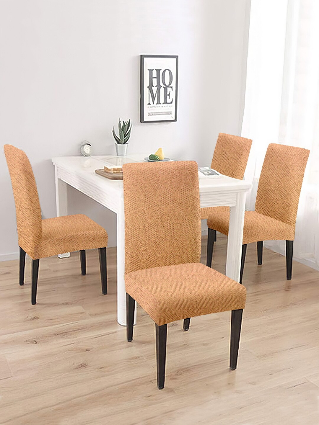 Buy Cortina Set Of 4 Beige Solid Chair Covers Chair Cover for Unisex 16488074 Myntra