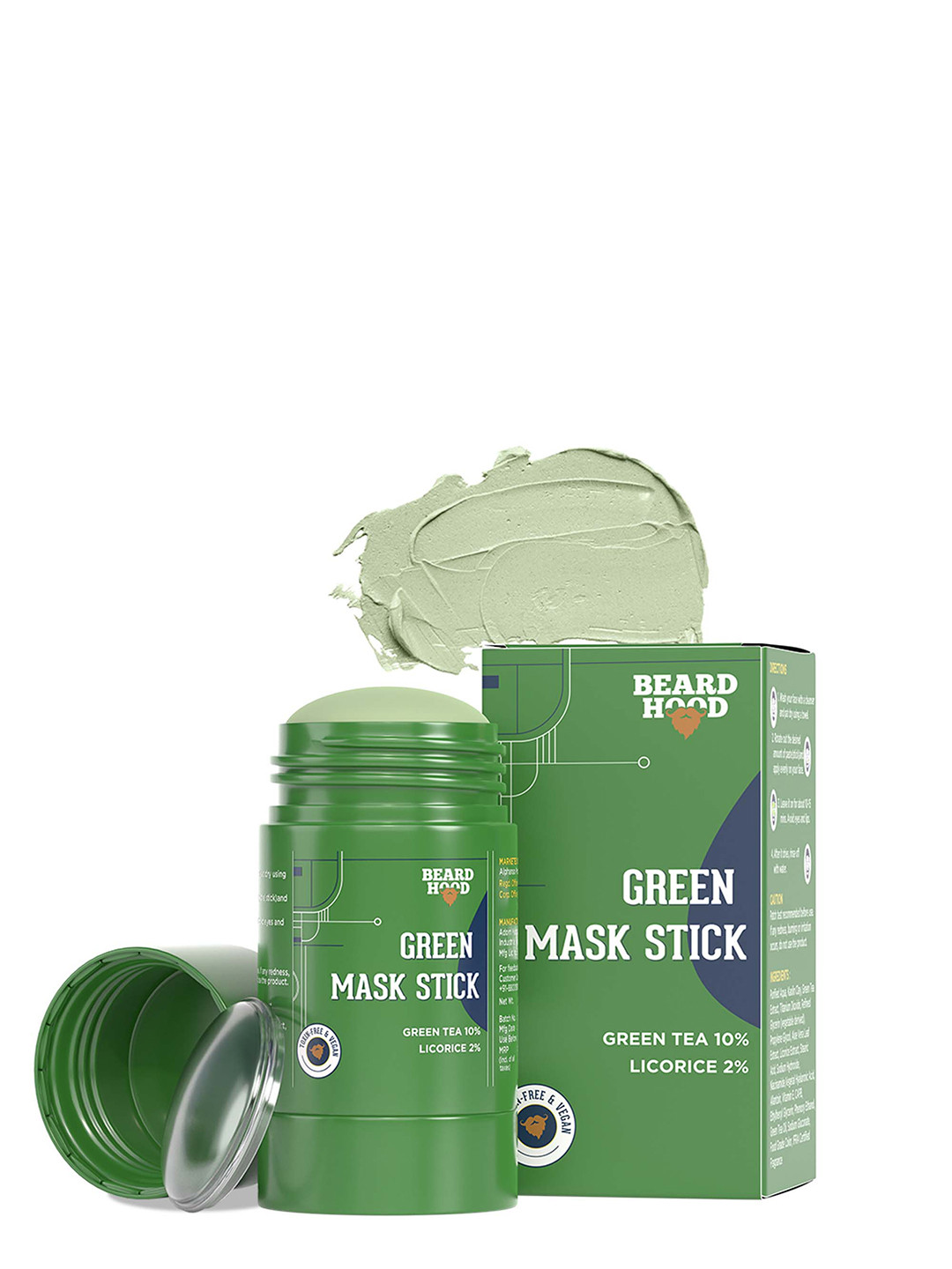 Buy Beardhood Green Tea Cleansing Mask Stick Mask And Peel for Unisex