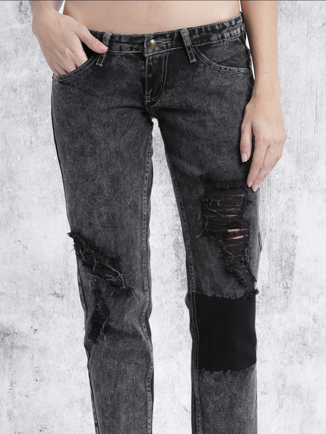 highly distressed jeans womens