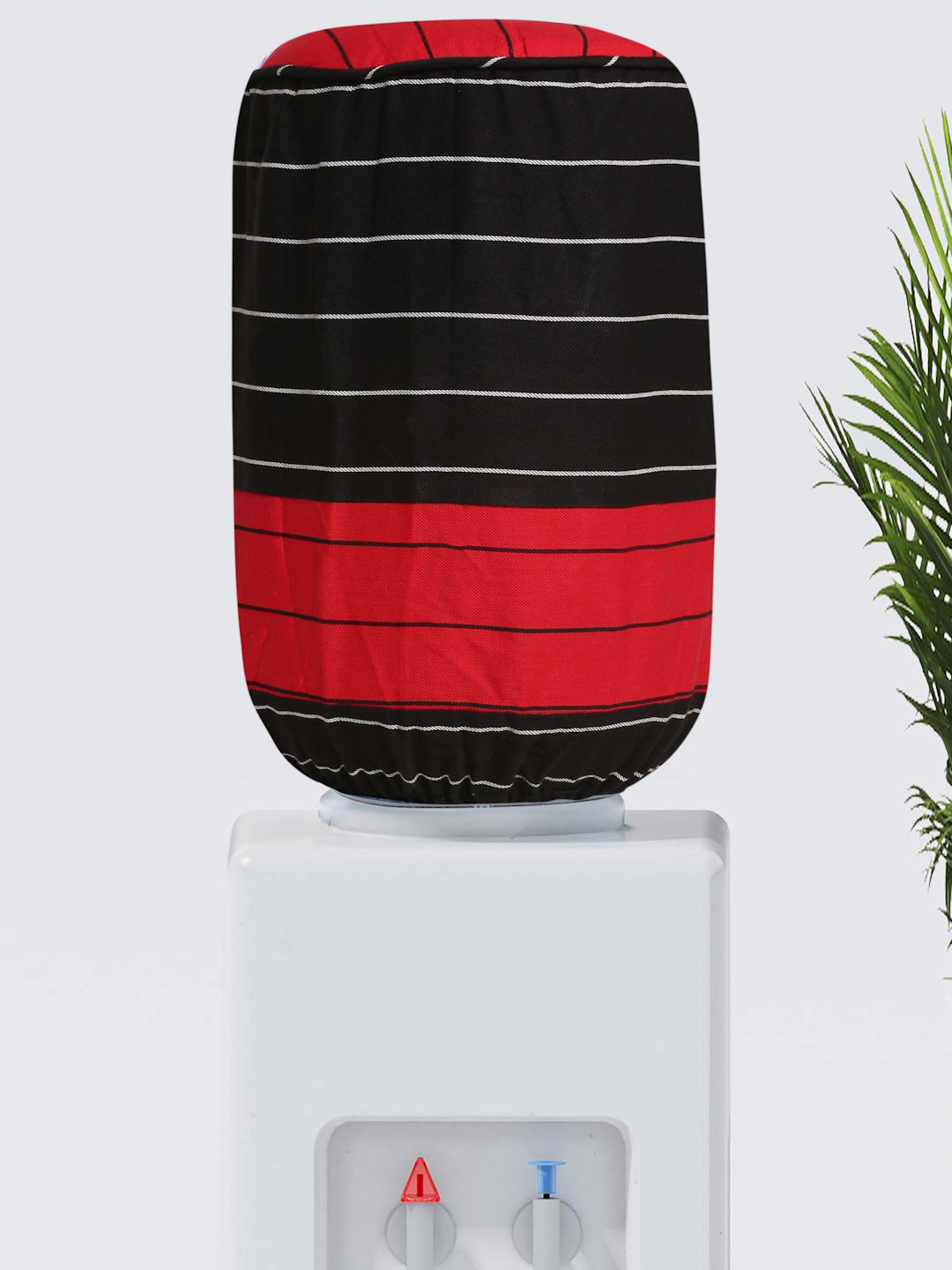 Buy SWAYAM Black & Red Striped Cotton Water Dispenser Cover Appliance